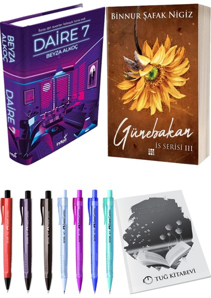 Is Serisi 3 Günebakan Ciltli Binnur Şafak Nigiz ve Daire 7 Ciltli Beyza Alkoç 2li Set