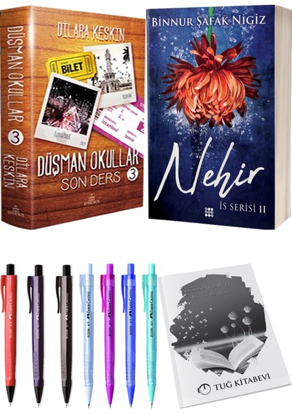 Is Serisi 2 Nehir Ciltli Binnur Şafak Nigiz ve Ephesus Düşman Okullar 3 Ciltli Dilara Keskin 2li Set