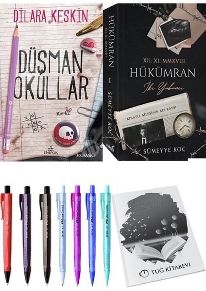 Hükümran 1: İki Yabancı - Düşman Okullar 1 + Kalem + Not Defteri