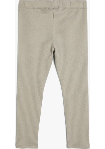 Basic Tayt Ribanalı Beli Lastikli Aplike Detaylı Pamuklu fiyatları