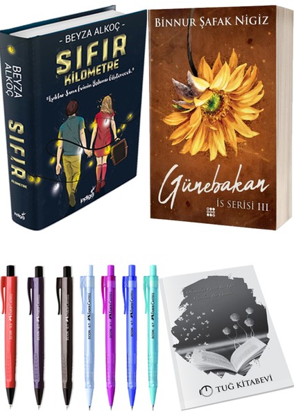 Is Serisi 3 Günebakan Ciltli Binnur Şafak Nigiz ve Sıfır Kilometre Ciltli Beyza Alkoç 2li Set