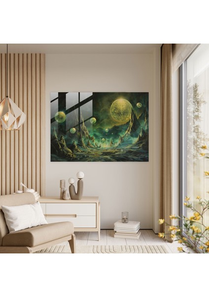 Metafizik Resim Cam Baskı - Metafizik Resim, Metafizik Resim, Cam Sanatı, Modern Sanat, 45X30