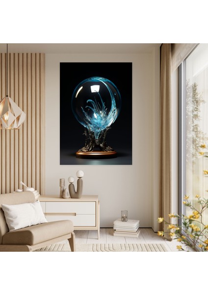 Gerçekçi Cam Heykel Duvar Sanatı - Gerçekçi Cam Heykel, Kanvas Tablo, Kanvas Tablo, Duvar Dekorasyonu, 30X50 fiyatları