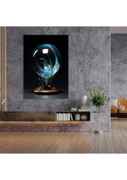 Gerçekçi Cam Heykel Duvar Sanatı - Gerçekçi Cam Heykel, Kanvas Tablo, Kanvas Tablo, Duvar Dekorasyonu, 30X50 modelleri