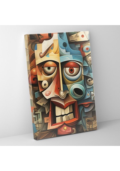 Oppenheimer Kübist Kanvas Tablo - Oppenheimer, Kanvas Tablo, Duvar Dekorasyonu, Ev Dekorasyonu, 30X50