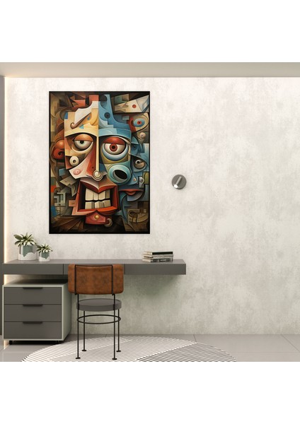 Oppenheimer Kübist Kanvas Tablo - Oppenheimer, Kanvas Tablo, Duvar Dekorasyonu, Ev Dekorasyonu, 30X50 fiyatları