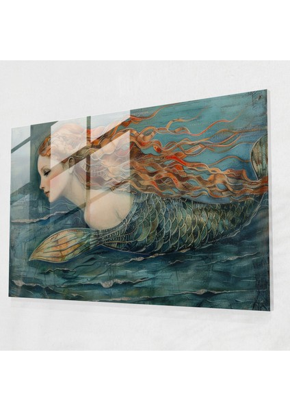 Ön-Rafaelit Kardeşlik Duvar Süslemesi - Efsanevi Denizkızı - Ön-Rafaelci Kardeşlik, Cam Baskı, Ev Dekorasyonu, Ön-Rafaelci Kardeşlik, 45X30
