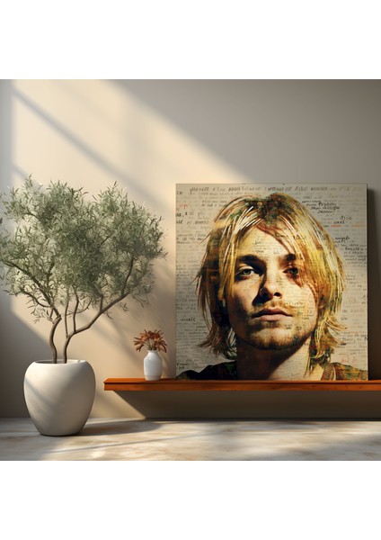 Kurt Cobain Şarkı Sözleri Glass Print - Kurt Cobain, Şarkı Sözleri, Müzik Meraklıları, Alıntılar, 30X30