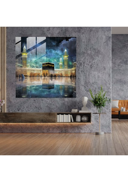 Pikselli Kabe Cam Baskı - Kabe, Pikselli Sanat Stili, Cam Sanatı, Kabe, 30X30 fiyatları