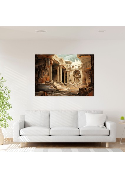 Roma Duvar Tablosu - Soyut Roma Harabeleri - Roma, Kanvas Tablo, Ev Dekorasyonu, Roma, 50X30