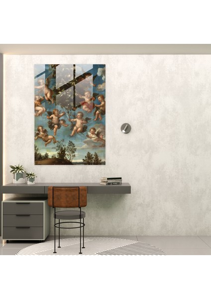 Raffaello Sanzio Cam Baskı - Raffaello Sanzio, Cam Sanatı, Cam Duvar Sanatı, Cam Baskı, 30X45 modelleri