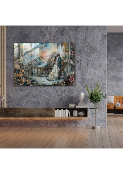 Rokoko Tarzı Resim Cam Duvar Sanatı - Rokoko Tarzı Resim, Cam Baskı, Rokoko Tarzı Resim, Cam Duvar Sanatı, 45X30
