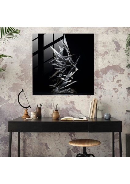 Metallica Soyut Metal Heykel - Metallica, Metallica, Rock And Roll, Cam Sanatı, 30X30