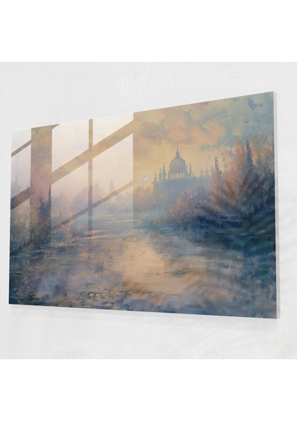 Rokoko Tarzı Resim Cam Duvar Sanatı - Rokoko Tarzı Resim, Cam Sanatı, Cam Duvar Sanatı, Modern Sanat, 45X30