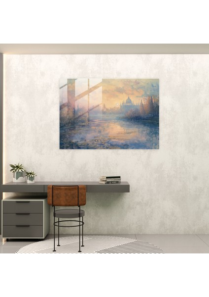 Rokoko Tarzı Resim Cam Duvar Sanatı - Rokoko Tarzı Resim, Cam Sanatı, Cam Duvar Sanatı, Modern Sanat, 45X30