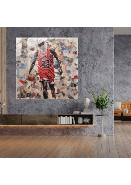Michael Jordan Cam Baskı - Micheal Jordan, Cam Duvar Tablosu, Michael Jordan, Duvar Dekorasyonu, 30X30 fiyatları