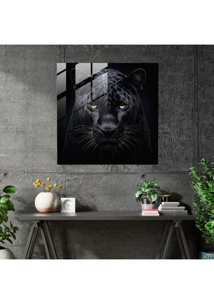 Marvel Kara Panter Cam Baskı - Marvel, Ev Dekorasyonu, Cam Duvar Tablosu, Cam Baskı, 30X30 modelleri