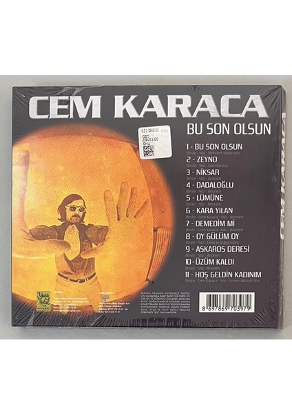 Cem Karaca Bu Son Olsun CD (Jelatininde Orjnal Dönem Baskı Cd)