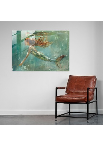 Ön Raphael Kardeşliği Deniz Kızı Gölde Cam Baskı - Ön Raphael Kardeşliği, Cam Baskı, Modern Sanat, Ev Dekorasyonu, 45X30