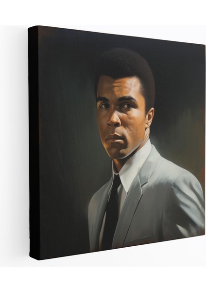 Muhammed Ali Kanvas Tablo - Gerçekçi Portre Vitrini - Muhammed Ali, Kanvas Tablo, Kanvas Tablo, Muhammed Ali, 30X30