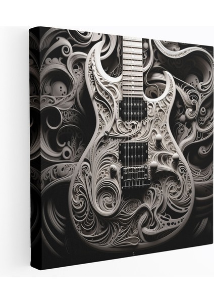 Metallica Gitar Başyapıtı Kanvas Tablo - Metallica, Duvar Süslemesi, Metallica, Ev Dekorasyonu, 30X30