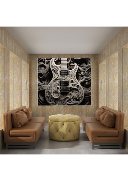 Metallica Gitar Başyapıtı Kanvas Tablo - Metallica, Duvar Süslemesi, Metallica, Ev Dekorasyonu, 30X30