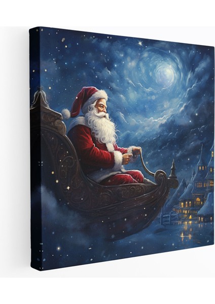 Noel Baba Kanvas Tablo - Noel, Ev Dekorasyonu, Duvar Sanatı, Kanvas Tablo, 30X30
