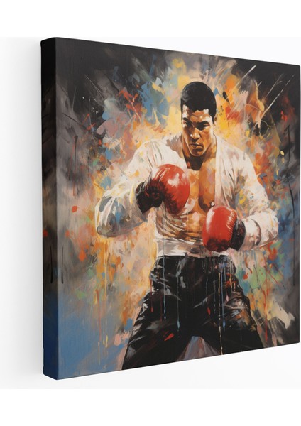 Muhammed Ali Duvar Tablosu - Muhammed Ali, Ev Dekorasyonu, Kanvas Tablo, Duvar Dekorasyonu, 30X30