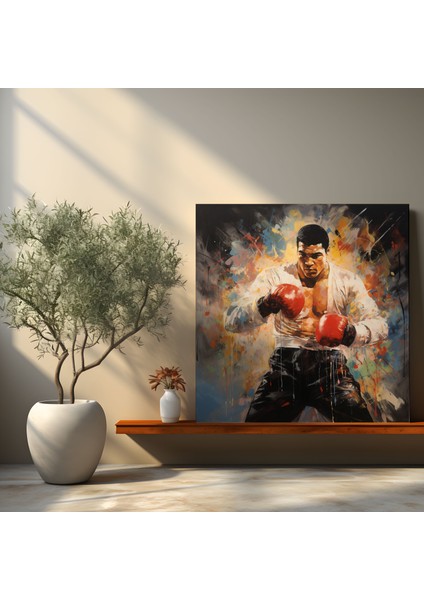 Muhammed Ali Duvar Tablosu - Muhammed Ali, Ev Dekorasyonu, Kanvas Tablo, Duvar Dekorasyonu, 30X30