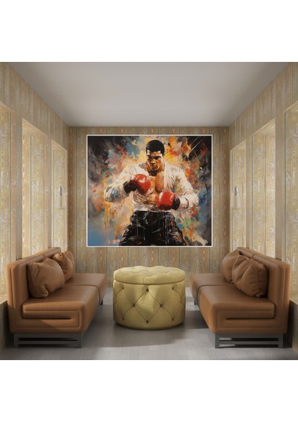 Muhammed Ali Duvar Tablosu - Muhammed Ali, Ev Dekorasyonu, Kanvas Tablo, Duvar Dekorasyonu, 30X30