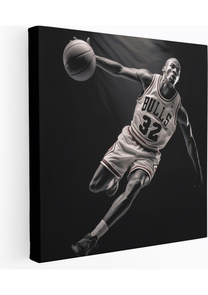 Nba Kanvas Tablo - Efsanevi Şut - Nba, Efsanevi Şut, Duvar Süslemesi, Michael Jordan, 100X100