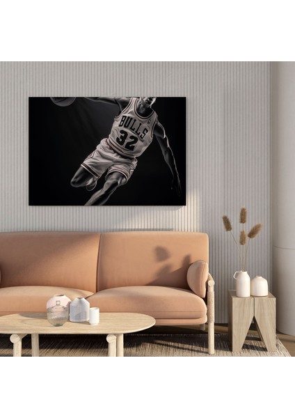 Nba Kanvas Tablo - Efsanevi Şut - Nba, Efsanevi Şut, Duvar Süslemesi, Michael Jordan, 100X100