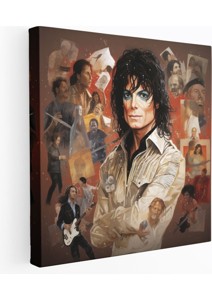 Michael Jackson Kanvas Tablo - Kolaj Duvar Dekorasyonu - Micheal Jackson, Kanvas Tablo, Unutulmaz Anlar, Duvar Dekorasyonu, 30X30