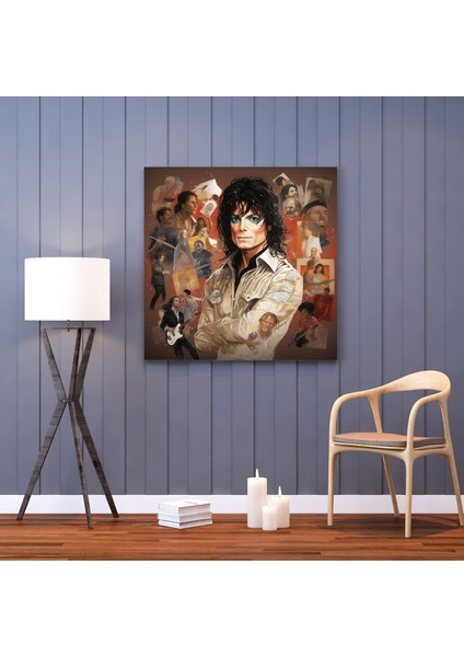 Michael Jackson Kanvas Tablo - Kolaj Duvar Dekorasyonu - Micheal Jackson, Kanvas Tablo, Unutulmaz Anlar, Duvar Dekorasyonu, 30X30 fiyatları