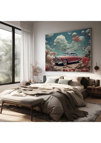 Mercedes Kanvas Tablo - Gerçeküstü Dijital Kolaj Duvar Tablosu - Mercedes, Rüya Gibi Kompozisyon, Kanvas, Gerçeküstü Dijital Kolaj, 30 x 30 cm fiyatları