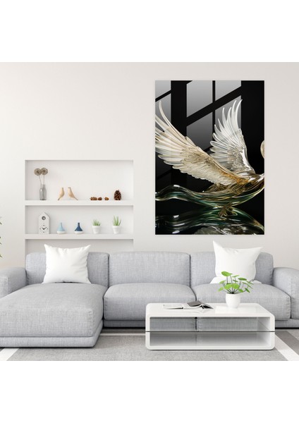 Gerçekçi Cam Heykel - Kuğu Cam Duvar Sanatı - Gerçekçi Cam Heykel, Cam Duvar Sanatı, Ev Dekorasyonu, Ustalıkla Oyulmuş Cam, 30 x 45 cm fiyatları