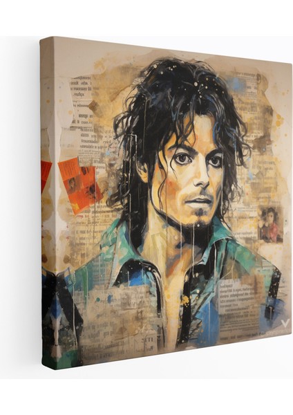 Micheal Jackson Kanvas Tablo - Karışık Teknik Tribute - Micheal Jackson, Ev Dekorasyonu, Fotoğraf, Karma Teknik, 30 x 30 cm