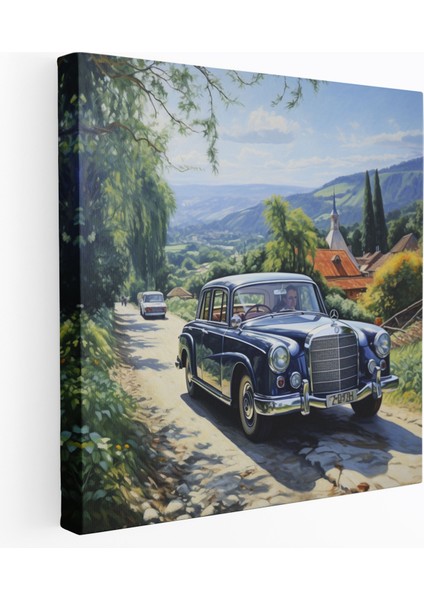 Mercedes Kanvas Tablo - Klasik Yağlıboya Tablo - Mercedes, Mercedes, Kanvas Tablo, Kanvas Tablo, 30 x 30 cm