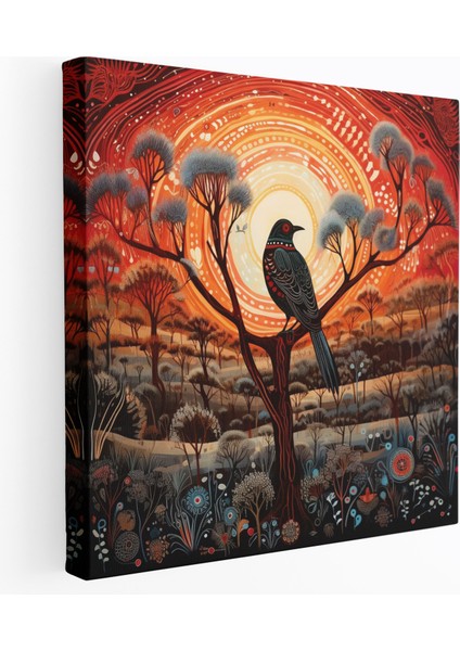 Aborijin Hikaye Anlatımı Duvar Sanatı - Aborijin, Karmaşık Illüstrasyonlar, Duvar Sanatı, Aborijin, 30X30