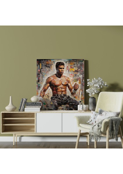 Muhammed Ali Mozaik Duvar Dekorasyonu - Muhammed Ali, Duvar Dekorasyonu, Kanvas Tablo, Etkili Anlar, 30 x 30 cm