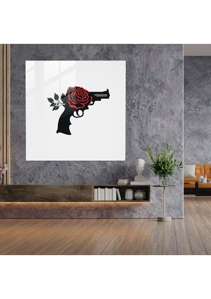 Godfather Cam Baskı - Godfather, Silah, Siluet, Modern Sanat, 30 x 30 cm fiyatları