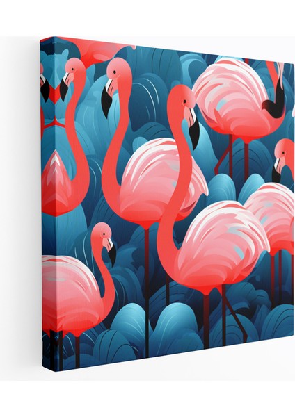 Flamingo Duvar Tablosu - Flamingo, Duvar Sanatı, Cesur Renkler, Kanvas Tablo, 30 x 30 cm
