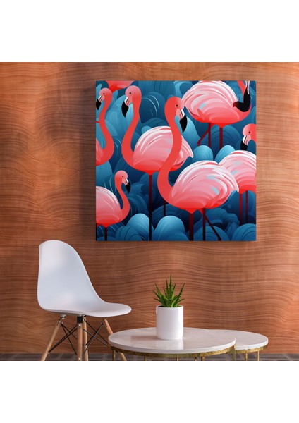 Flamingo Duvar Tablosu - Flamingo, Duvar Sanatı, Cesur Renkler, Kanvas Tablo, 30 x 30 cm