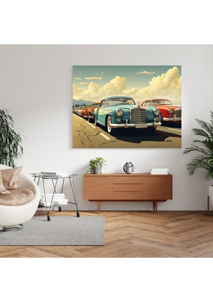 Mercedes Duvar Dekorasyonu - Eski Model Araba Koleksiyonu - Mercedes, Kanvas Tablo, Eski Model Arabalar, Ev Dekorasyonu, 30X30 fiyatları