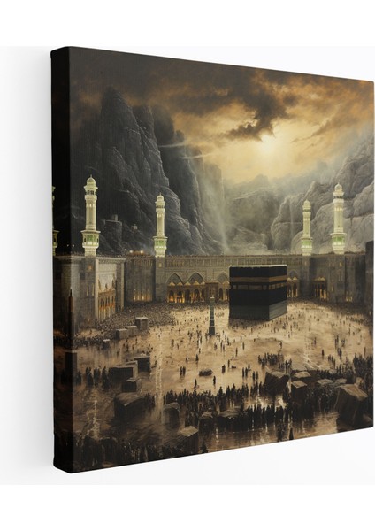 Kabe Panoramik Duvar Tablosu - Kabe, Görkemli Tablo, Duvar Sanatı, Ev Dekorasyonu, 30 x 30 cm