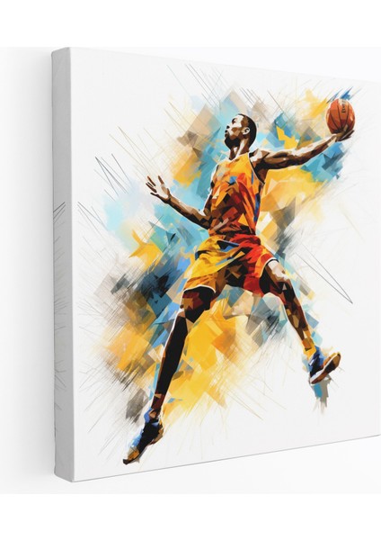Nba Duvar Sanatı: Soyut Smaç Başyapıtı - Nba, Duvar Sanatı, Duvar Dekorasyonu, Smaç, 30 x 30 cm