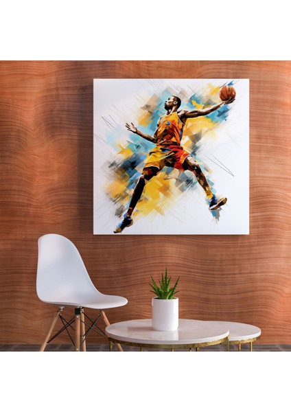 Nba Duvar Sanatı: Soyut Smaç Başyapıtı - Nba, Duvar Sanatı, Duvar Dekorasyonu, Smaç, 30 x 30 cm