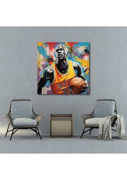 Michael Jordan Duvar Tablosu - Micheal Jordan, Kanvas Tablo, Ev Dekorasyonu, Ikonik Resim, 30 x 30 cm fiyatları