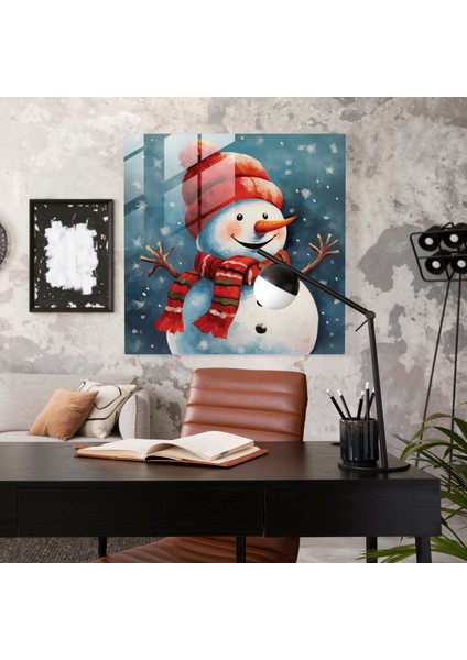 Noel Pop Cam Baskı - Noel, Noel Pop Cam Baskı, Modern Sanat, Pop Art Illüstrasyon, 30 x 30 cm