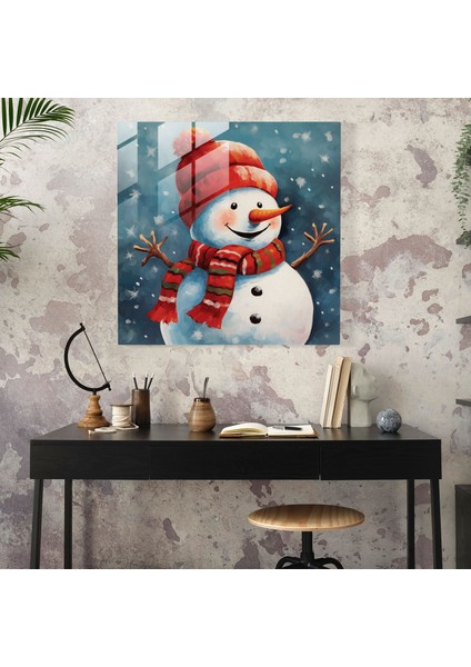 Noel Pop Cam Baskı - Noel, Noel Pop Cam Baskı, Modern Sanat, Pop Art Illüstrasyon, 30 x 30 cm